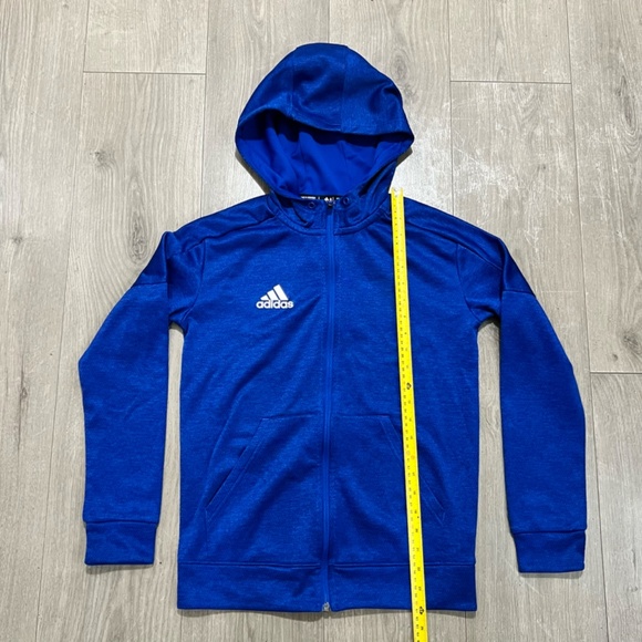 Adidas Activewear Blue Hoodie Size XS Girls Climawarm ( No Drawstrings ) - Picture 6 of 16